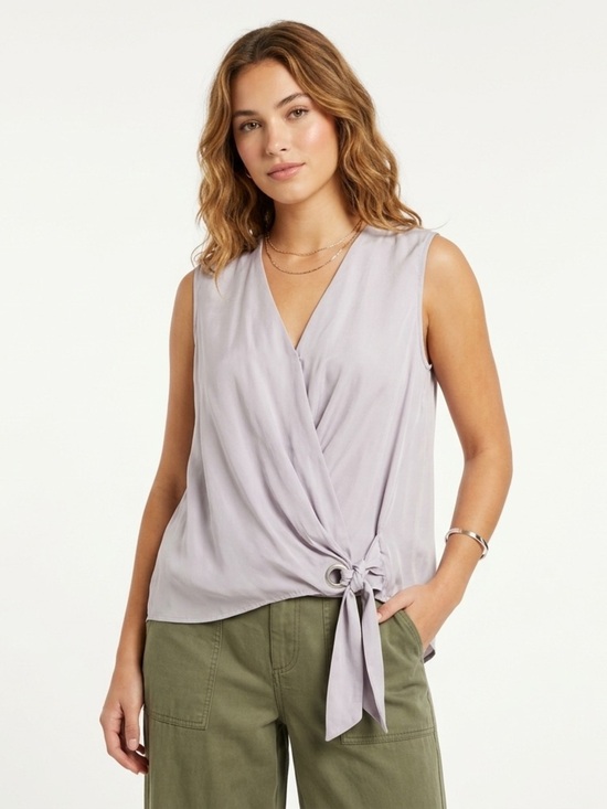 rag & bone Tops - Rag And Bone Women Felix Silk Draped Blouse Lilac Sleeveless M